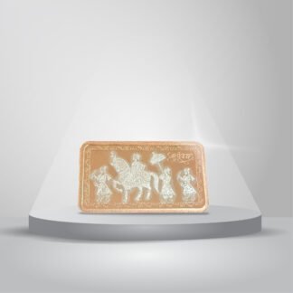 10 gms 999 purity Silver Bar with Rose Gold Plating – Royal Baaraat Design