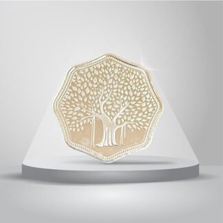 5 gms 999 purity Silver coin - Banyan Tree Design (Octagon shaped)