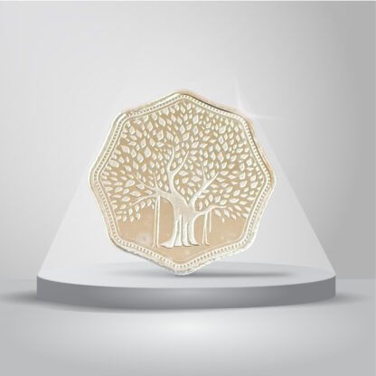 5 gms 999 purity Silver coin - Banyan Tree Design (Octagon shaped)