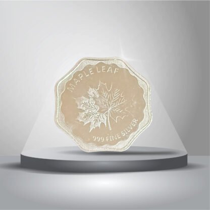5 gms 999 purity Silver coin - Banyan Tree Design (Octagon shaped) - Image 2