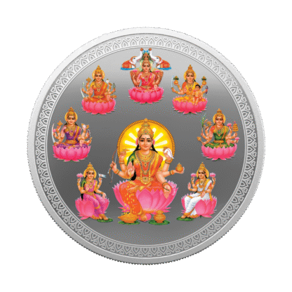 50 grams Ashtalakshmi Coloured Silver Coin (999 purity)