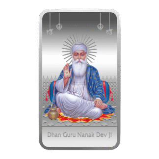 50 grams Guru Nanak Coloured Silver Bar (999 purity)
