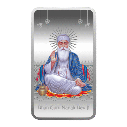 50 grams Guru Nanak Coloured Silver Bar (999 purity)