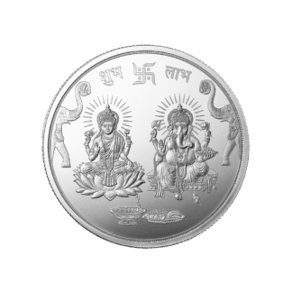 MMTC-PAMP 100 grams Lakshmi Ganesh Silver Coin (999 Purity)
