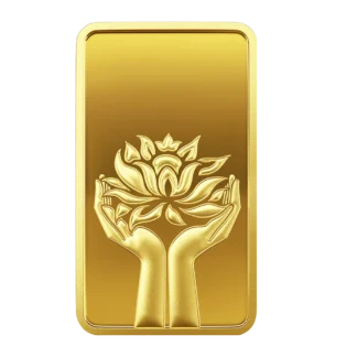 MMTC-PAMP 1 Gram Lotus Gold Bar (24K, 999.9 Purity)