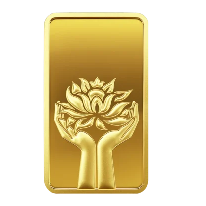 MMTC-PAMP 5 Gram Lotus Gold Bar (24K, 999.9 Purity)
