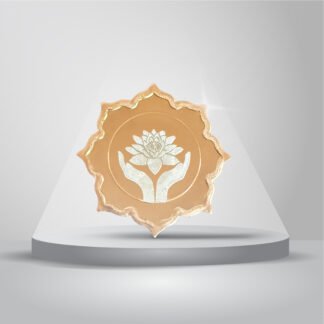 5 gms Lotus Design 999 purity Silver coin with Rose Gold Plating