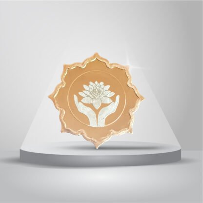 5 gms Lotus Design 999 purity Silver coin with Rose Gold Plating