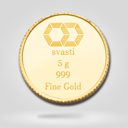 5 grams 24 Karat Gold coin with Lakshmi - Image 2