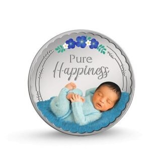 20 grams Silver coin gift for Newborn Baby (Blue) (9999 purity)